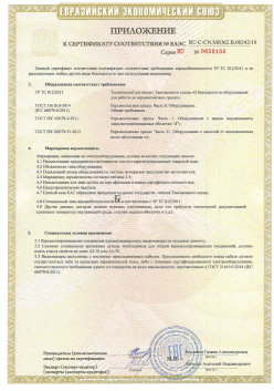 12.03.2015 Белорецк - ЗАО СиБиСи(Япония) г.Москва. Приложение к сертификату Видеокамеры для систем охранного видеонаблюдения т.м.GANZ. ТР ТС 020/2011